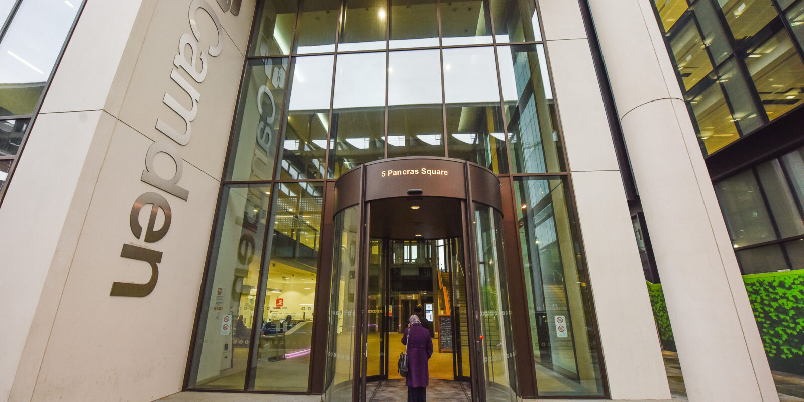 Photo of the main entrance to Camden's principal office.